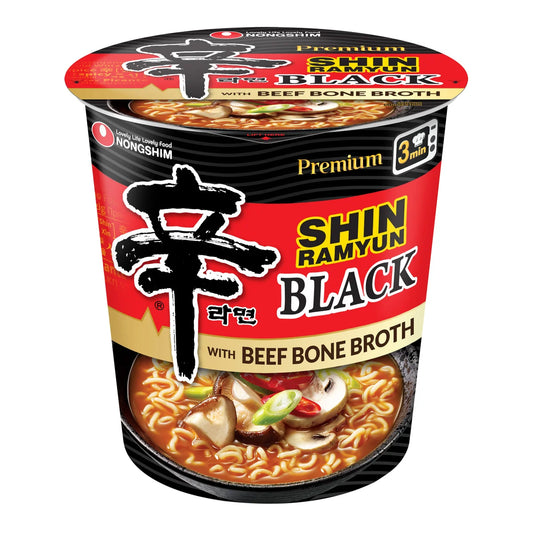 Nongshim Shin Black Premium Noodle Soup, 8 ct
