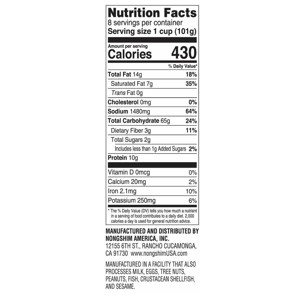 Nongshim Shin Black Premium Noodle Soup, 8 ct