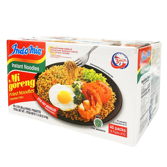 Indomie Mi Goreng Instant Fried Noodles, 3 oz, 40-count