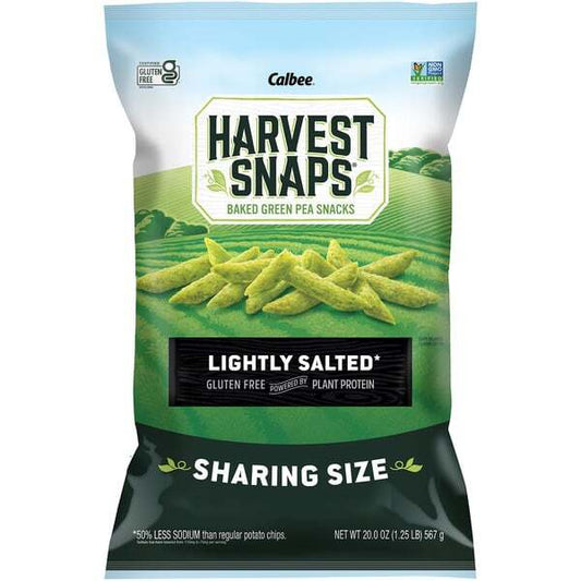Calbee Harvest Snaps Baked Green Pea Snacks, Lightly Salted, 20 oz