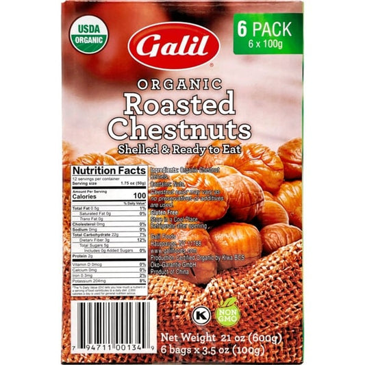 Galil Organic Roasted Chestnuts, 3.5 oz