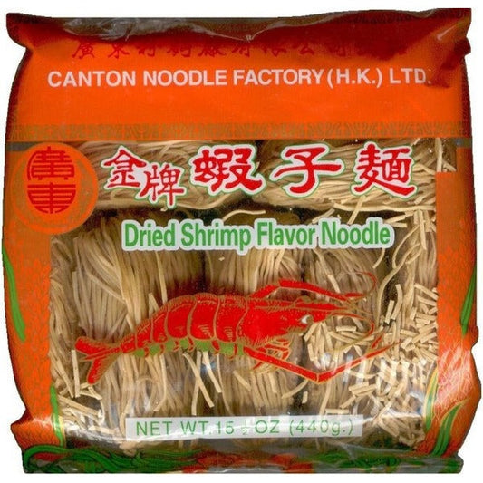 Canton Noodle Factory Thin & Round Dried Shrimp Flavor Noodle