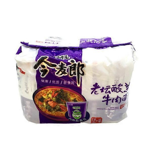 Jinmailang Artificial Beef Flavor & Sour Pickled Cabbage Instant Noodle sx