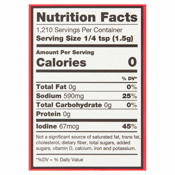 Diamond Crystal Iodized Salt, 4 lbs