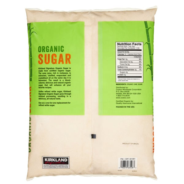Kirkland Signature Organic Fine Granulated Sugar, 10 lbs