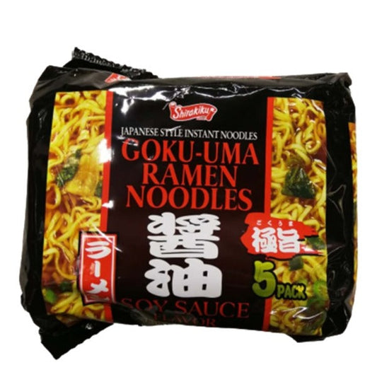 Shirakiku Goku-Uma Ramen Noodles, Soy Sauce Flavor