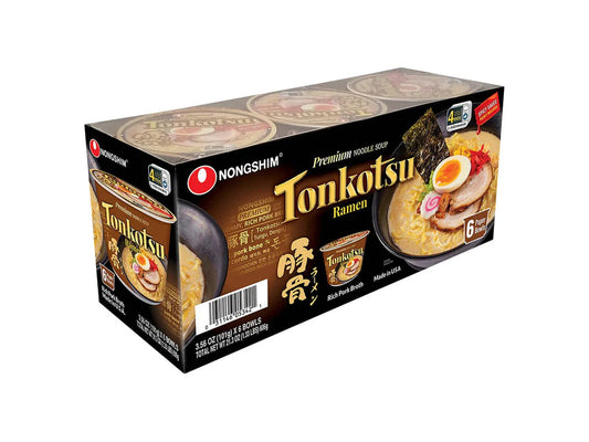 Nongshim, Tonkotsu Ramen Bowl, 3.56 oz, 6-Count