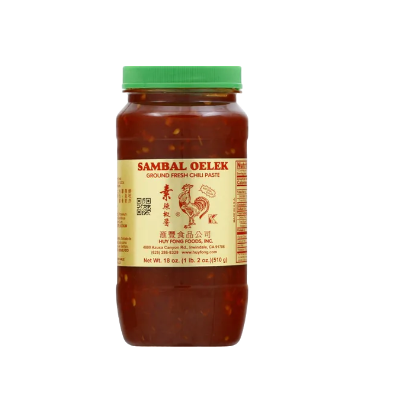 Huy Fong Foods Chili Paste, Fresh, Ground, Sambal Oelek 18 oz