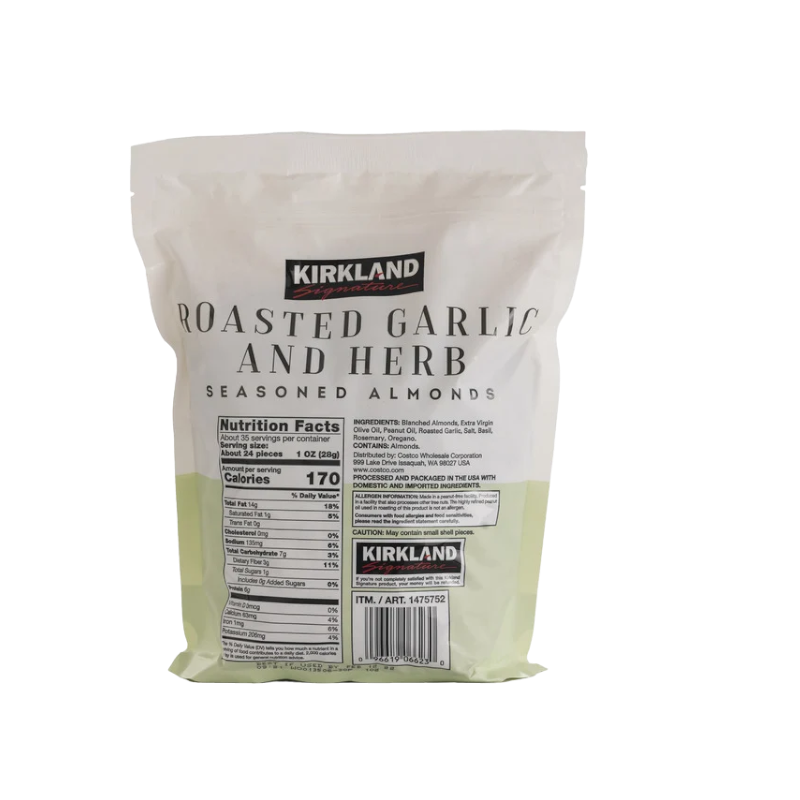 Kirkland Signature Herb Garlic Almonds, 2 lbs.