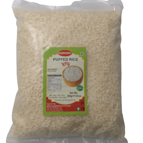 A big packet of puffd white rice very airy