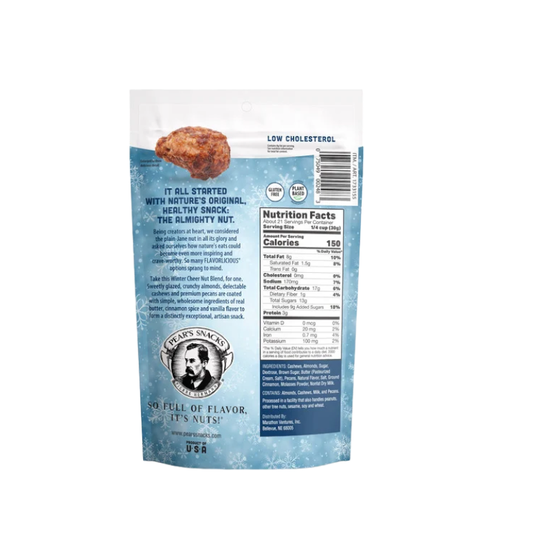 Pear's Snacks Winter Cheer Nut Blend, 22 oz