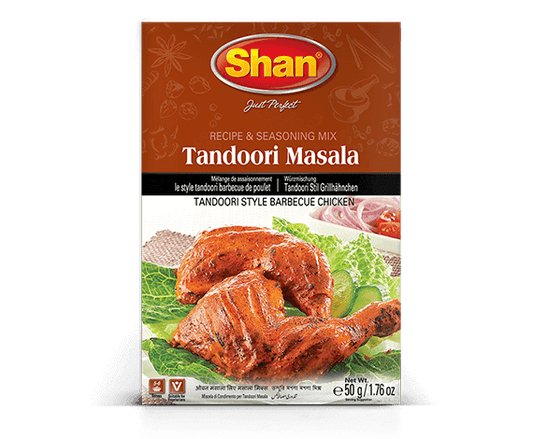 A box of spice blend dark orange