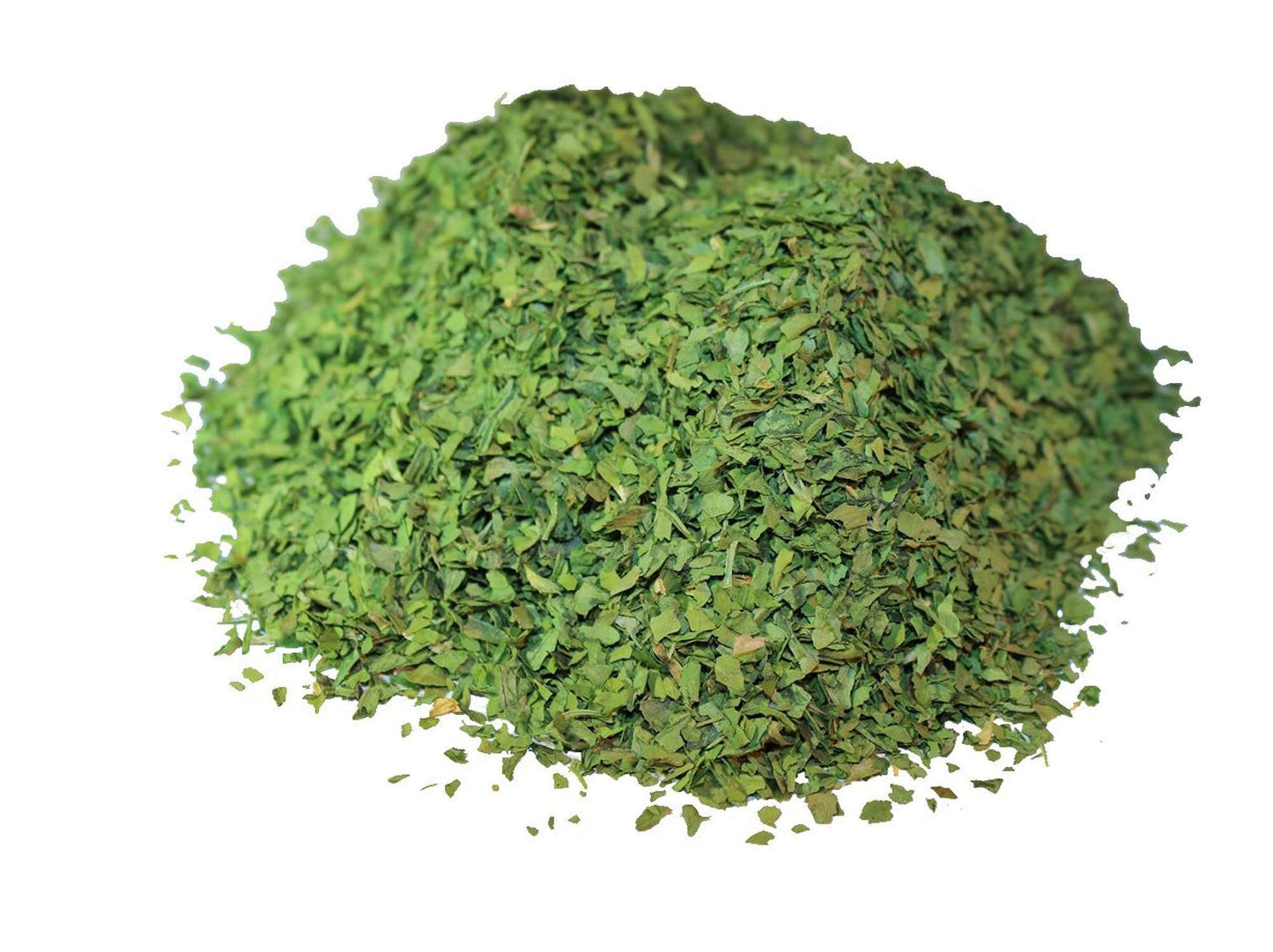 Bright green flakes of fenugreek leaves