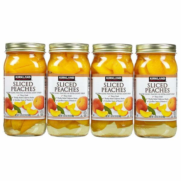 Kirkland Signature Sliced Peaches, 4 x 24 oz