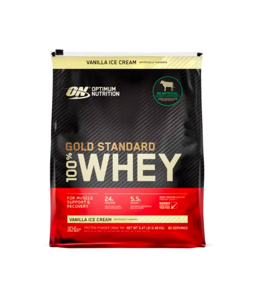 Optimum Nutrition Gold Standard 100% Whey Protein Powder 5.6 lbs Vanilla