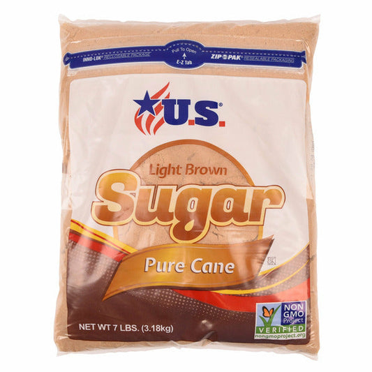 U.S. Sugar Light Brown, 7 lbs