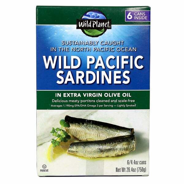 Wild Planet Sardines In Extra Virgin Olive Oil, 6 X 4.4 oz