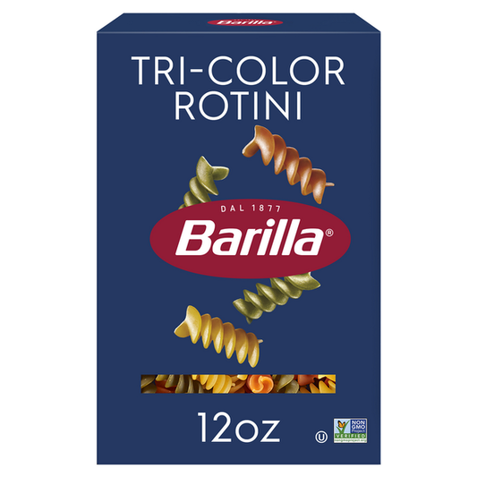Barilla Tri-Color Rotini - Non-GMO Pasta Made with Durum Wheat Semolina & Kosher