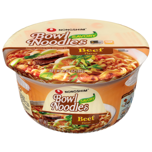Nongshim Bowl Noodle Soup, Beef Flavor