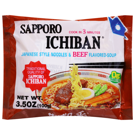 Sapporo Noodles & Soup, Beef Flavored, Japanese Style
