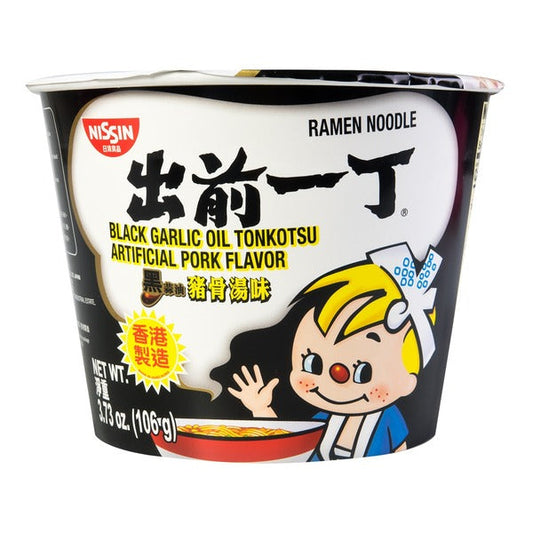 Nissin Black Garlic Oil Flavor Bowl Noodle