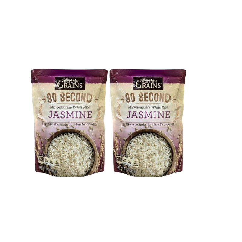 Earthly Grains 90 Second Microwaveable White Jasmine Rice 8.4 oz