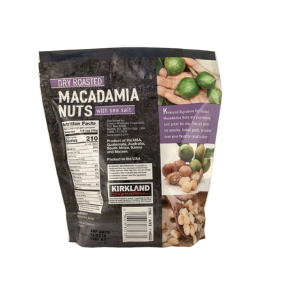 Kirkland Signature Dry Roasted Macadamia Nuts, 1.5 lbs