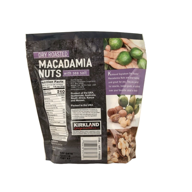 Kirkland Signature Dry Roasted Macadamia Nuts, 1.5 lbs