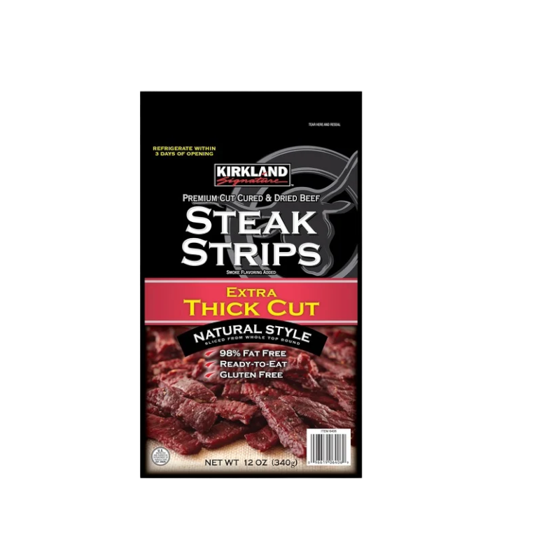 Kirkland Signature Extra Thick Cut Steak Strips, 12 oz