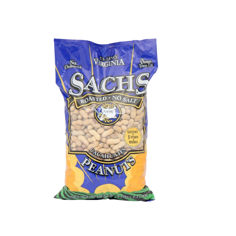 Sachs Unsalted In-Shell Peanuts, 80 oz