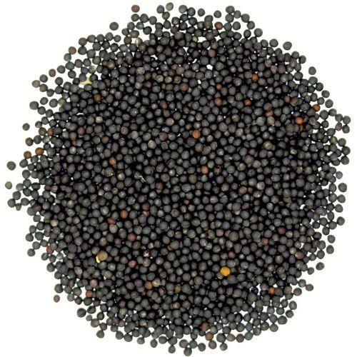 a pile of mustard seeds round and black