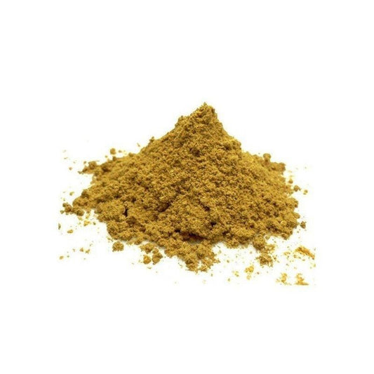 Dark yellow powder of coriander used for cooking